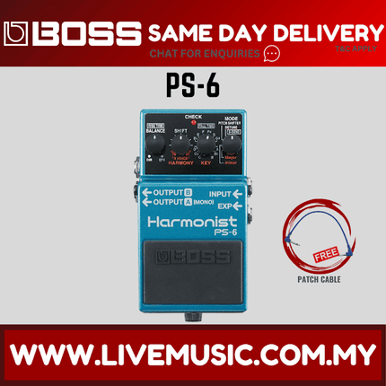 Boss PS-6 Harmonist Guitar Effects Pedal (PS6 PS 6)