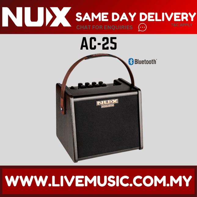 NUX AC-25 - 25 watt Digital Acoustic Guitar Combo Amplifier (AC25/AC 25)