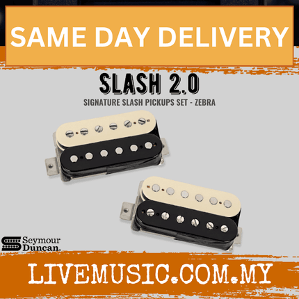 Seymour Duncan Slash 2.0 Humbucker Pickup Set, Zebra