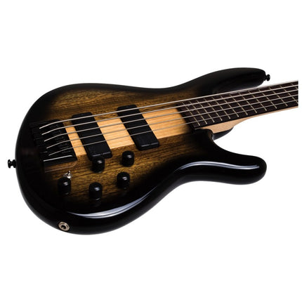 Cort C5 Plus ZBMH Electric Bass Guitar Rosewood Fretboard with Bag - Trans Black Burst