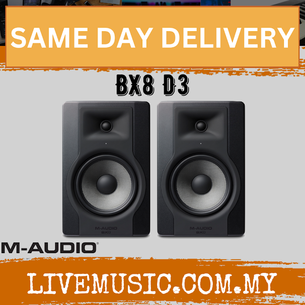 M-Audio BX8 D3 - 8 Inch Active Studio Monitor Speaker - Pair (BX-8)