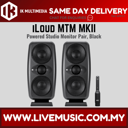 IK Multimedia iLoud MTM MKII Powered Studio Monitor Pair, Black