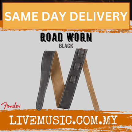 Fender Road Worn Guitar Strap - Black