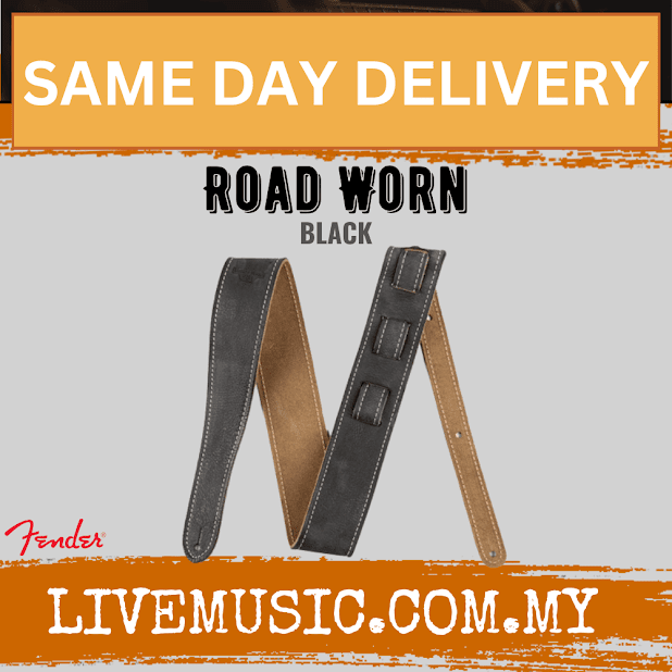 Fender Road Worn Guitar Strap - Black