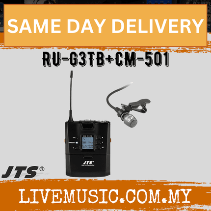 JTS RU-G3TB+CM501 UHF PLL Body-pack transmitter + lavaliere mic