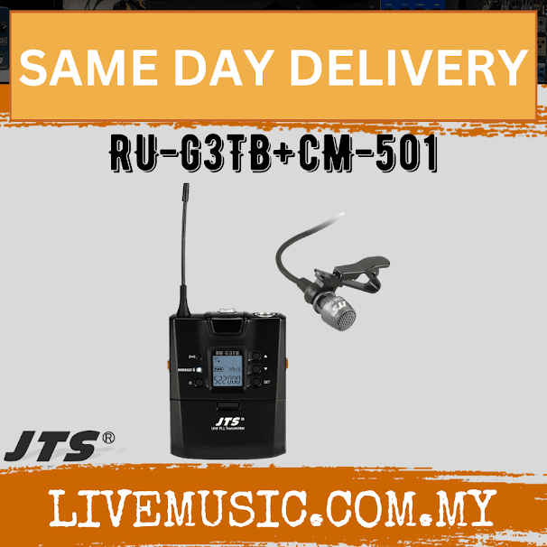 JTS RU-G3TB+CM501 UHF PLL Body-pack transmitter + lavaliere mic