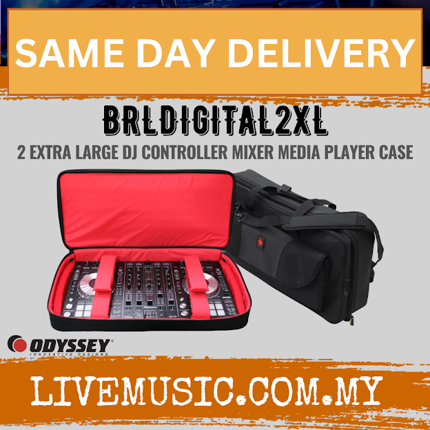 ODYSSEY BRLDIGITAL2XL Double Extra Large DJ Controller Mixer Media Player Case For Pioneer DDJ-RX / DDJ-RR ( DDJRX / DDJRR )