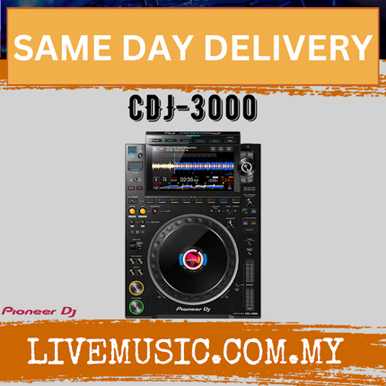 Pioneer DJ CDJ-3000 Professional Rekordbox DJ Multi-Player With FZ3000BL Flight Case - Black (CDJ3000)