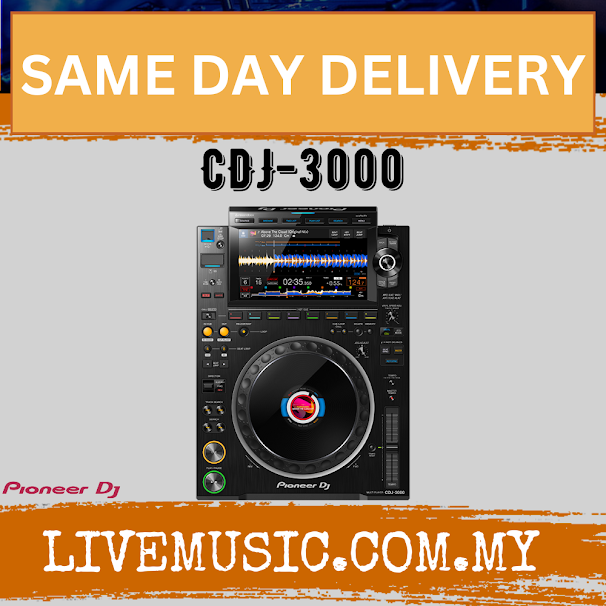 Pioneer DJ CDJ-3000 Professional Rekordbox DJ Multi-Player With FZ3000BL Flight Case - Black (CDJ3000)