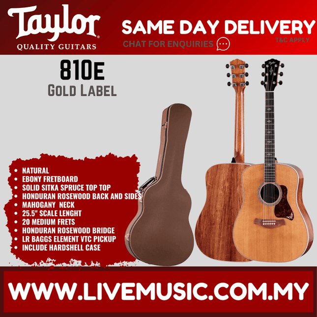 Natural acoustic guitar with rosewood back and torrefied Sitka top, includes hard case
