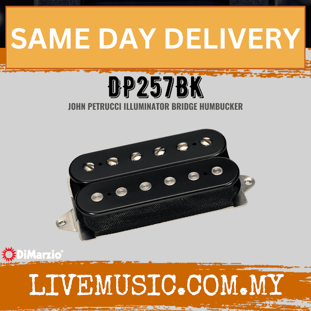 DiMarzio DP257BK Illuminator Bridge Humbucker Guitar Pickup, Black (DP257 BK/DP257-BK)