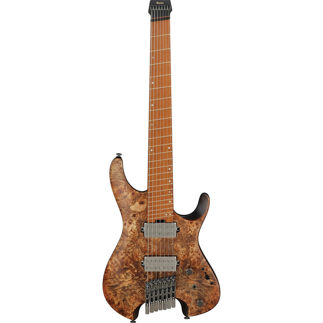 Ibanez Q-Series QX527PB Premium 7-String Headless Guitar, Roasted Maple Fretboard - Antique Brown Stained (QX527PB-ABS)