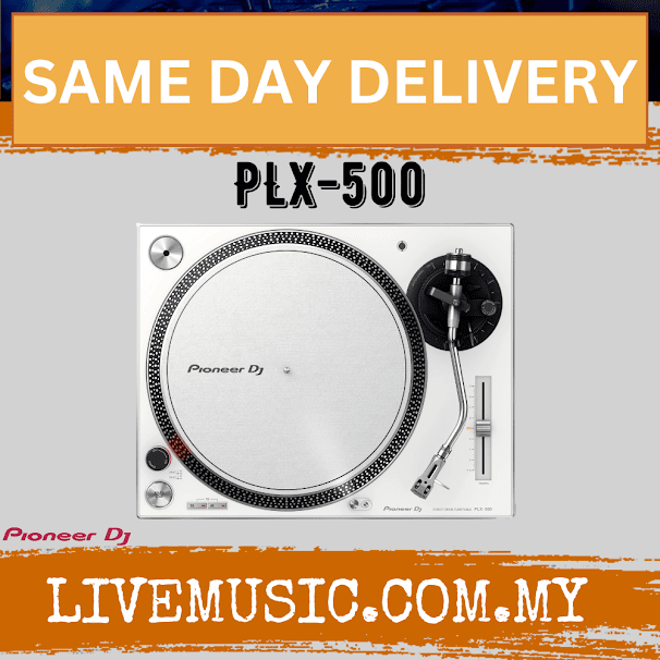 Pioneer DJ PLX-500 Direct Drive Turntable - Black / White (PLX500)