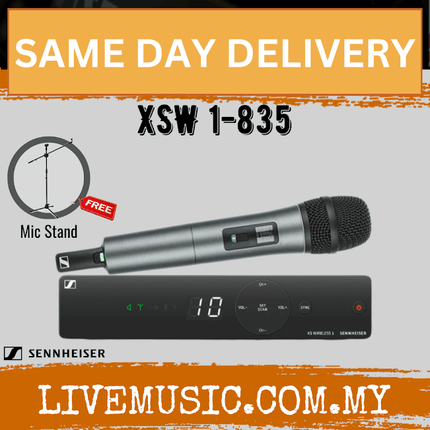 Sennheiser XSW 1-835-A Wireless Handheld Microphone System with Microphone Stand ( XSW1 835 / XSW1835 )