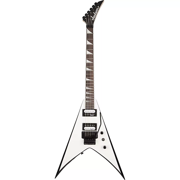 Jackson JS32 King V - JS Series Electric Guitar Amaranth Fretboard - White with Black Bevels (JS-32/JS 32-King V)