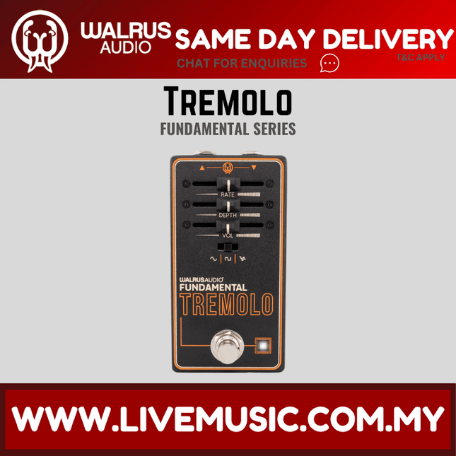 Walrus Audio Fundamental Series Tremolo Guitar Effects Pedal