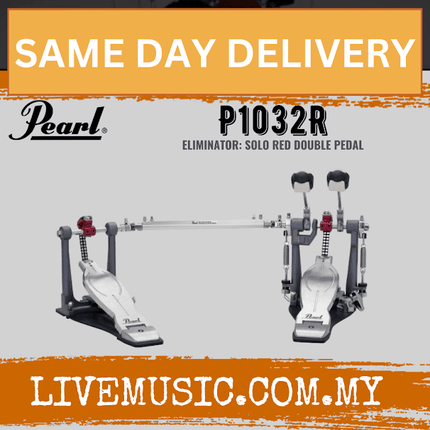 Pearl Eliminator Solo Red Cam Double Bass Drum Pedal (P1032R/P-1032R)