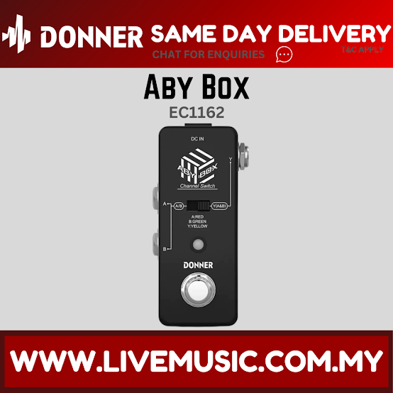 Donner ABY Box Line Selector AB Switch Guitar Effects Pedal True Bypass ( ABY-Box / ABYBox )