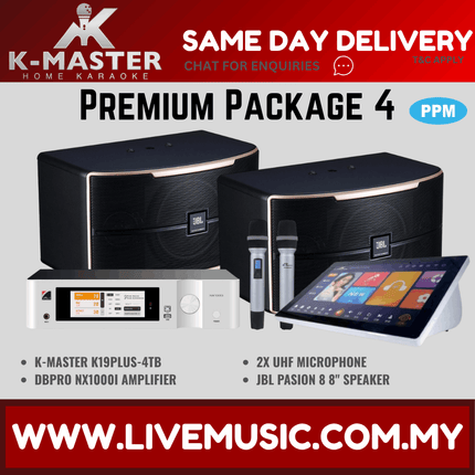 K-MASTER Premium Family Package Karaoke System Full Set Family KTV Kmaster w/Jbl Packages