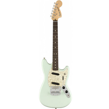 Fender American Performer Mustang Electric Guitar, Rosewood Fretboard with Bag - Satin Sonic Blue