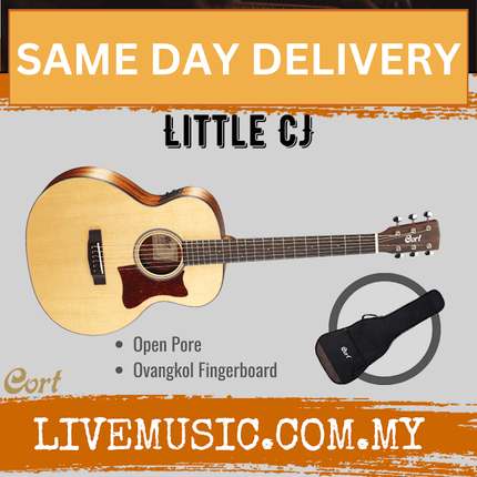 Cort Little CJ Acoustic-Electric Guitar with Bag - Natural Open Pore (LittleCJ/Little-CJ)