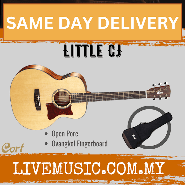 Cort Little CJ Acoustic-Electric Guitar with Bag - Natural Open Pore (LittleCJ/Little-CJ)