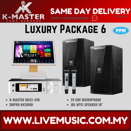 K-MASTER Luxury Family Package Karaoke System Full Set Family KTV Kmaster w/Jbl Packages