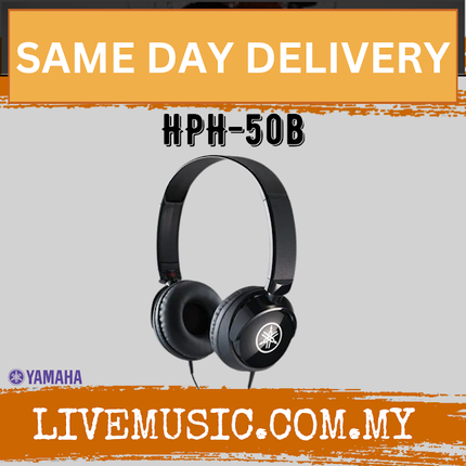 Yamaha HPH-50 Compact Stereo Headphones - Black / White (HPH50/HPH 50)