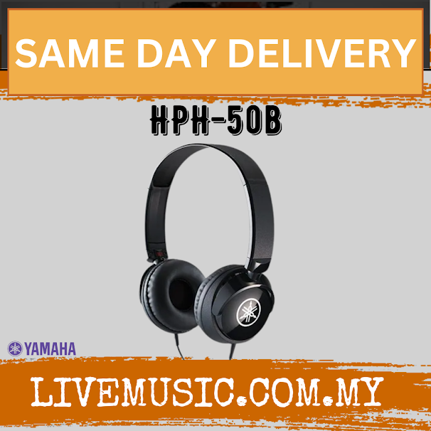 Yamaha HPH-50 Compact Stereo Headphones - Black / White (HPH50/HPH 50)