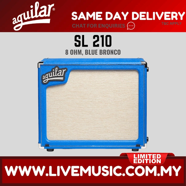 Aguilar Limited SL 210 Speaker Cabinet, 8 ohm, - Blue Bronco (SL210 SL-210)