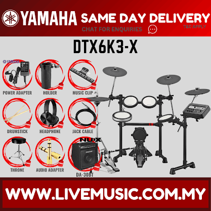 Yamaha DTX6K3-X 5-Piece Electronic Drum Set with Amplifier and Throne ( DTX6K3 X / DTX 6K3 X / DTX6K3X )