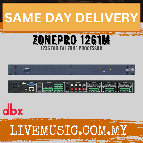 Dbx By Harman ZonePRO 1261m 12x6 Digital Zone Processor ( ZonePRO-1261m / ZonePRO1261m )