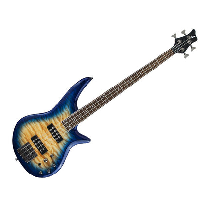 Jackson JS Series Spectra Bass JS3Q QMT Electric Bass Guitar, Laurel Fretboard - Amber Blue Burst