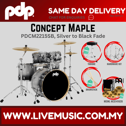 PDP by DW CM5 Concept Maple Shell Pack - 5-piece With HCS141620 Cymbal ( PDCM2215 )
