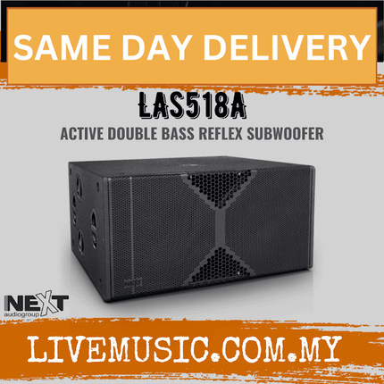 Next Audio LAS518A Active Double Bass Reflex Subwoofer ( LAS-518A / LAS 518A )