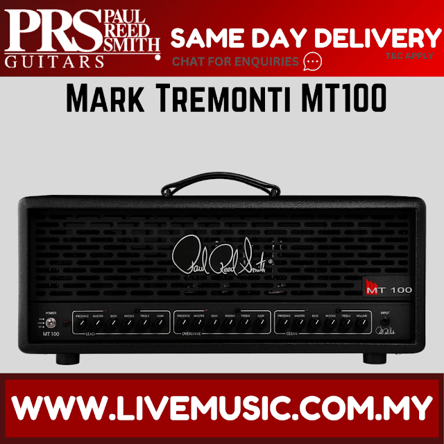 PRS Mark Tremonti MT 100 Valve Amplifier Head, Stealth