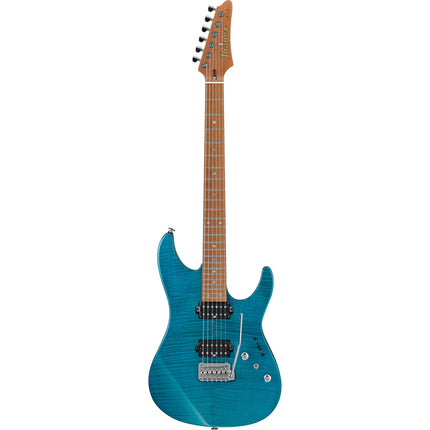 Ibanez MM1 Martin Miller Signature Electric Guitar with Case - Transparent Aqua Blue (MM1-TAB)