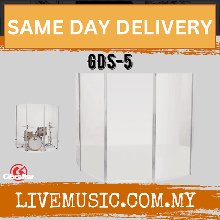 Gibraltar GDS-5 5.5x10feet Drum Shield, 5 Panels (GDS5)