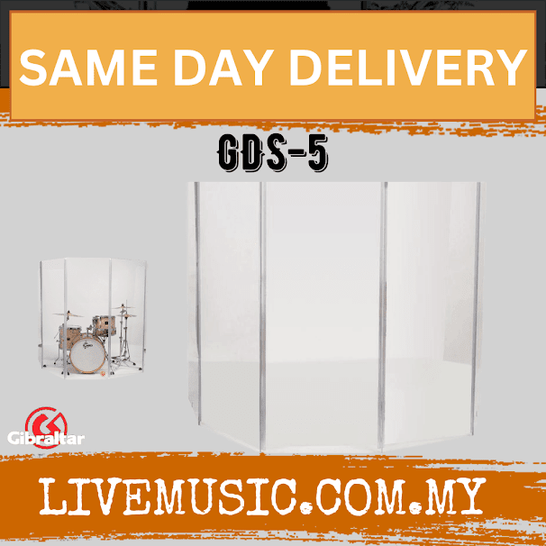 Gibraltar GDS-5 5.5x10feet Drum Shield, 5 Panels (GDS5)