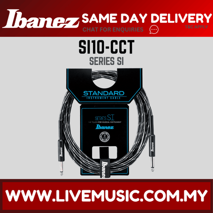 Ibanez SI10-CCT Woven Guitar Cable, 10ft ( SI10CCT / SI10 CCT )