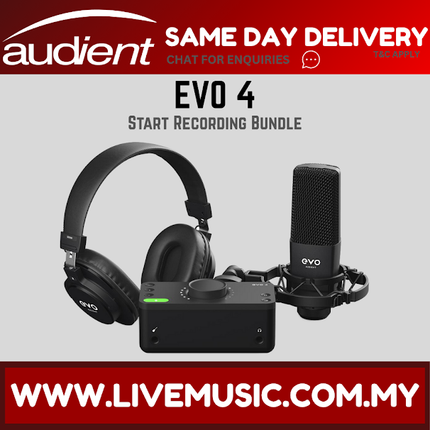 Audient EVO 4 Start Recording Bundle - 2x2 USB/iOS Recording System ( EVO4 / EVO-4 )