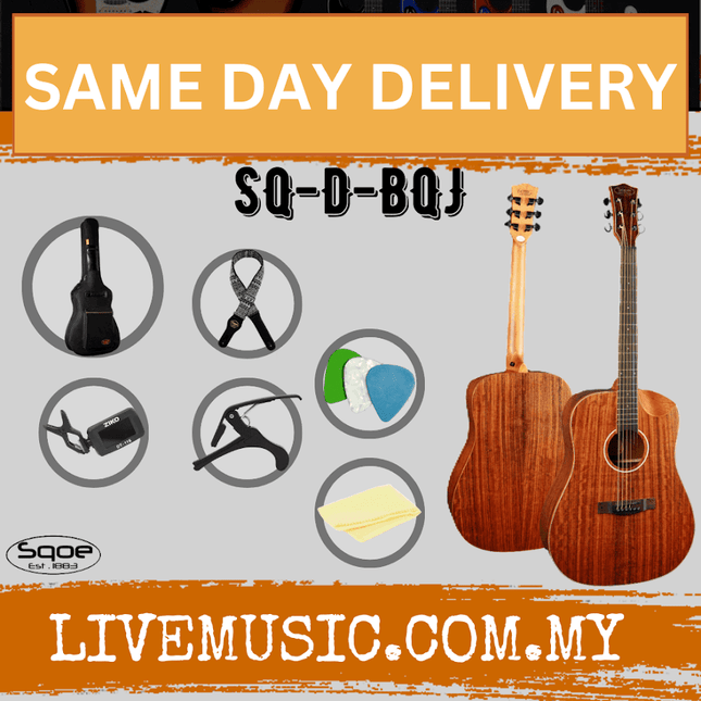 SQOE SQ-D-BQJ 41 inch Datu Walnut Wood Acoustic Guitar  - Walnut ( SQDBQJ / SQ D BQJ )