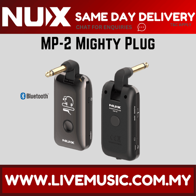 NUX Mighty Plug MP-2 Guitar and Bass Modeling Headphone Amplug ( MP2 MP 2 )