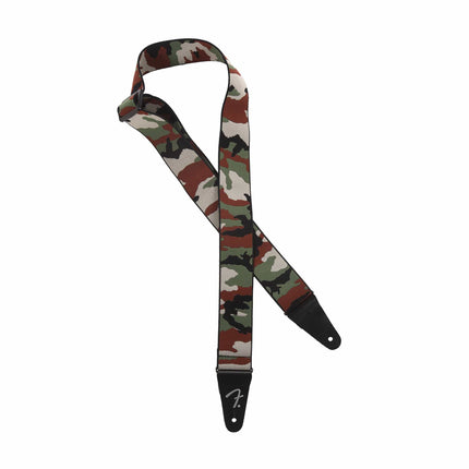 Fender WeighLess 2-Inch Camo Guitar Strap, Woodland Camo