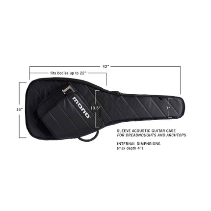 Mono M80 Sleeve Acoustic Guitar Case - Black (M80-SAD-BLK)