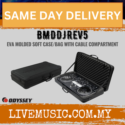 Odyssey BMDDJREV5 EVA Case/Bag with Cable Compartment For DDJ-REV5 & REV7 ( REV 5 / REV 7 )
