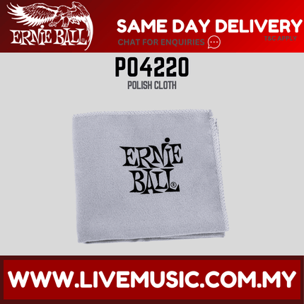 Ernie Ball 4220 12″ X 12″ Microfiber Polish Cloth