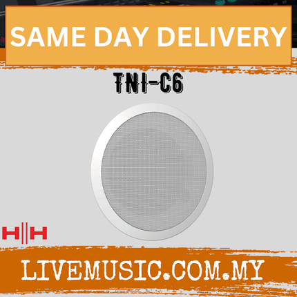 HH ELECTRONIC TNI-C6-WH 65W 8" Ceiling Speaker 70V/100V/8R ( TNI C6 / TNIC6 )