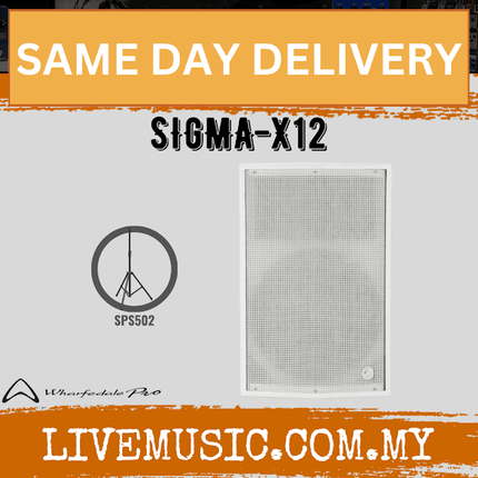 WHARFEDALE PRO SIGMA-X12 1200W PEAK 12" 2-WAY INSTALLATION LOUDSPEAKER, Each / Pair - WHITE (SIGMA X12/SIGMAX12)