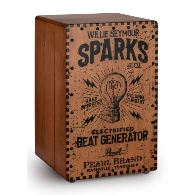 Pearl PBEC210 Electronic Crate Style Cajon - Willie Seymour Sparks Graphic Finish (PBE-C210)